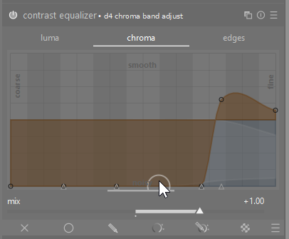 Image of Darktable's contrast equalizer UI